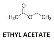 Structural formula of ethyl acetate